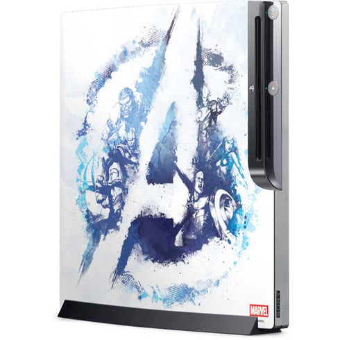 Marvel Avengers Blue Logo Playstation 3 & PS3 Slim Skin