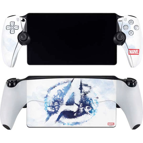 Marvel Avengers Blue Logo PlayStation Portal Remote Player Skin