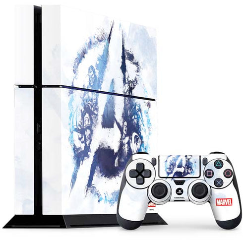 Marvel Avengers Blue Logo PlayStation PS4 Skins