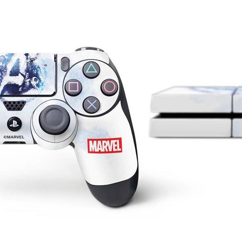 Marvel Avengers Blue Logo PS4 Console and Controller Bundle Skin