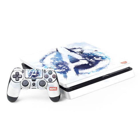 Marvel Avengers Blue Logo PlayStation PS4 Skins