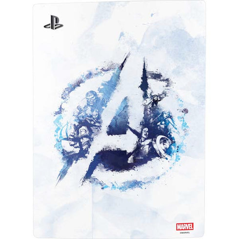 Marvel Avengers Blue Logo PS5 Console Skin