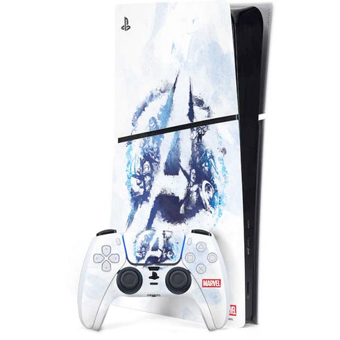 Marvel Avengers Blue Logo PlayStation PS5 Skins
