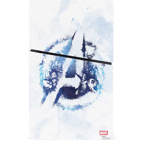 Marvel Avengers Blue Logo PS5 Slim Digital Edition Console Skin