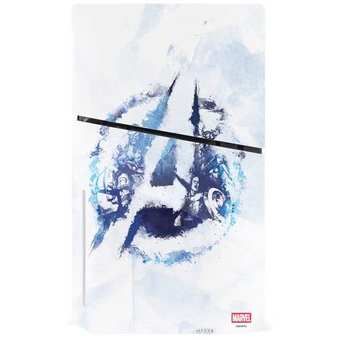 Marvel Avengers Blue Logo PS5 Slim Disk Bundle Skin