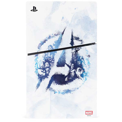 Marvel Avengers Blue Logo PS5 Slim Disk Console Skin