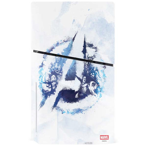 Marvel Avengers Blue Logo PS5 Slim Disk Console Skin