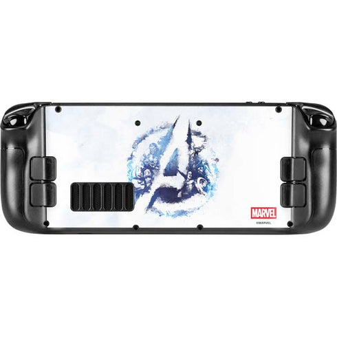 Marvel Avengers Blue Logo Steam Deck Handheld Gaming Computer Skin