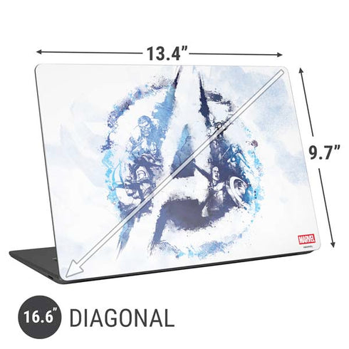 Marvel Avengers Blue Logo Universal Laptop 16.6in (13.4 x 9.7in) Skin