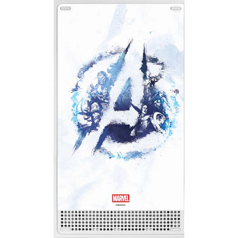 Marvel Avengers Blue Logo Xbox Series S Console Skin