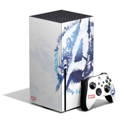 Marvel Avengers Blue Logo Xbox Series X Bundle Skin