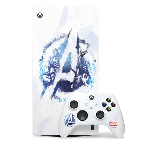 Marvel Avengers Blue Logo XBox Series X Digital Edition Bundle Skin