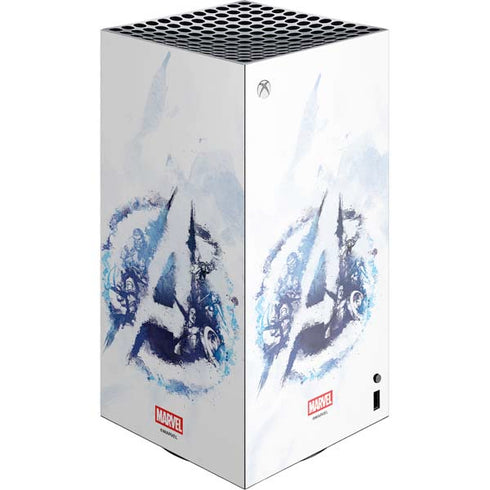 Marvel Avengers Blue Logo XBox Series X Digital Edition Console Skin