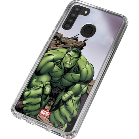 Marvel Avengers Hulk Galaxy A21 Clear Case