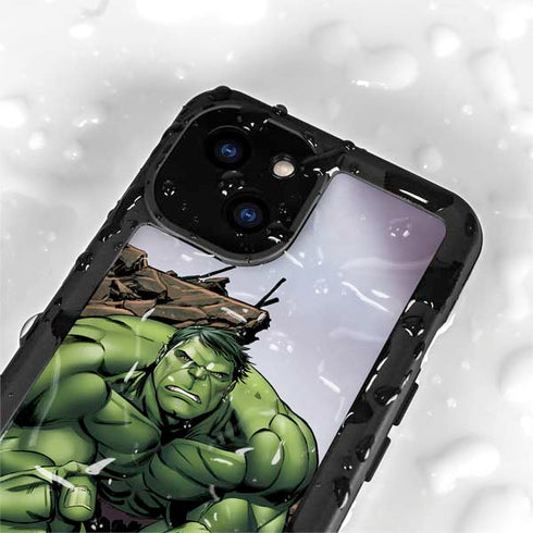 Marvel Avengers Hulk iPhone 15 Plus Waterproof Case