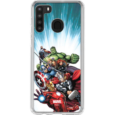 Marvel Avengers Team Galaxy A21 Clear Case