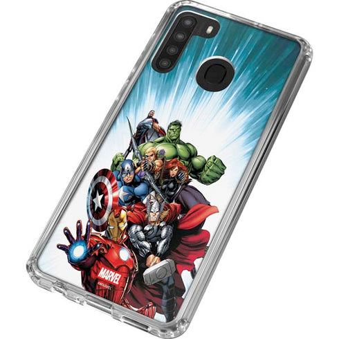 Marvel Avengers Team Galaxy A21 Clear Case