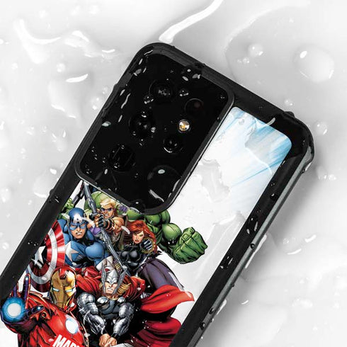 Marvel Avengers Team Galaxy S24 Ultra Waterproof Case