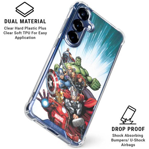 Marvel Avengers Team Galaxy S25 Clear Case