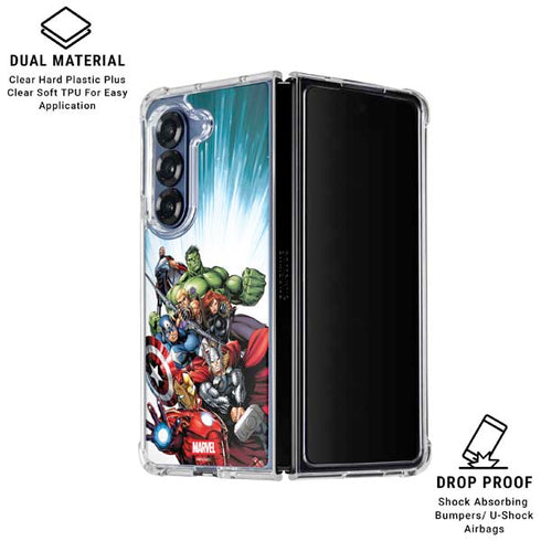 Marvel Avengers Team Galaxy Z Fold6 Clear Case