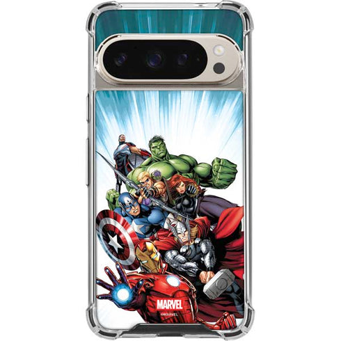 Marvel Avengers Team Google Pixel 9 Pro XL Clear Case