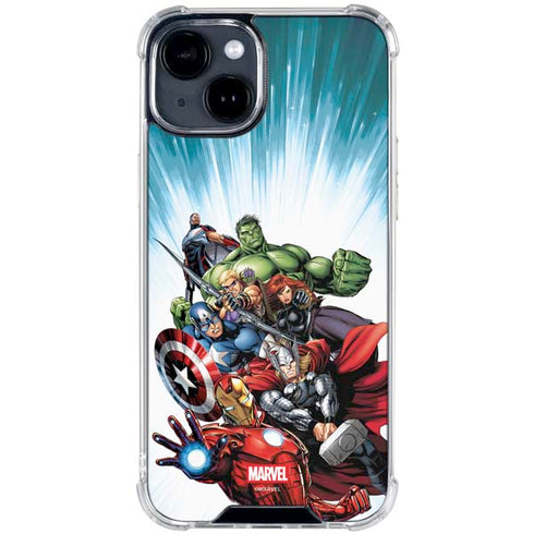 Marvel Avengers Team iPhone 15 Plus Clear Case