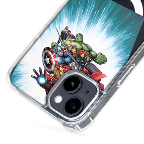 Marvel Avengers Team iPhone 15 Plus MagSafe Case