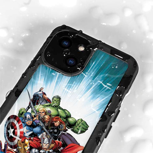Marvel Avengers Team iPhone 15 Plus Waterproof Case