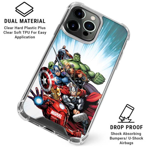 Marvel Avengers Team iPhone 15 Pro Max Clear Case
