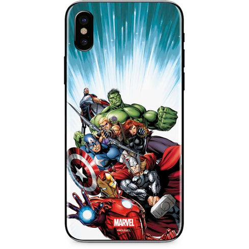 Marvel Avengers Team iPhone XS Skin
