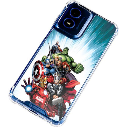 Marvel Avengers Team Moto G Play 4G (2024) Clear Case