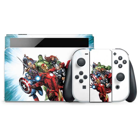 Marvel Avengers Team Nintendo Switch OLED (2021) Skin