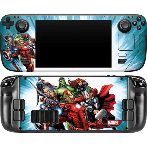 Marvel Avengers Team Steam Deck Handheld Gaming Computer Skin