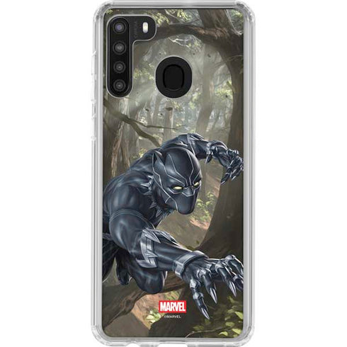 Marvel Black Panther In the Jungle Galaxy A21 Clear Case