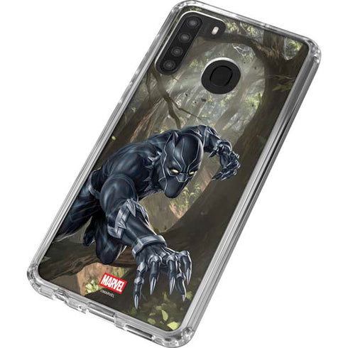 Marvel Black Panther In the Jungle Galaxy A21 Clear Case