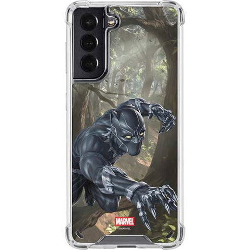 Marvel Black Panther In the Jungle Galaxy S21 5G Clear Case