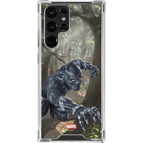 Marvel Black Panther In the Jungle Galaxy S22 Ultra Clear Case