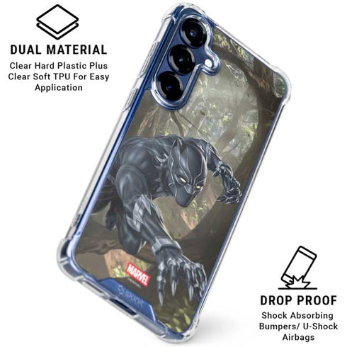 Marvel Black Panther In the Jungle Galaxy S25 Plus Clear Case