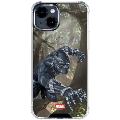 Marvel Black Panther In the Jungle iPhone 14 Plus Clear Case