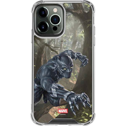 Marvel Black Panther In the Jungle iPhone 14 Pro Max Clear Case