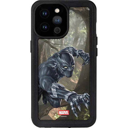Marvel Black Panther In the Jungle iPhone 14 Pro Max Waterproof Case