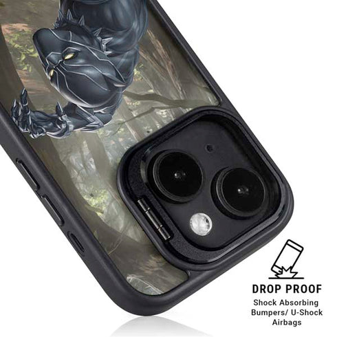 Marvel Black Panther In the Jungle iPhone 15 Kickstand Case