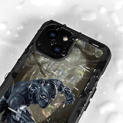 Marvel Black Panther In the Jungle iPhone 15 Plus Waterproof Case
