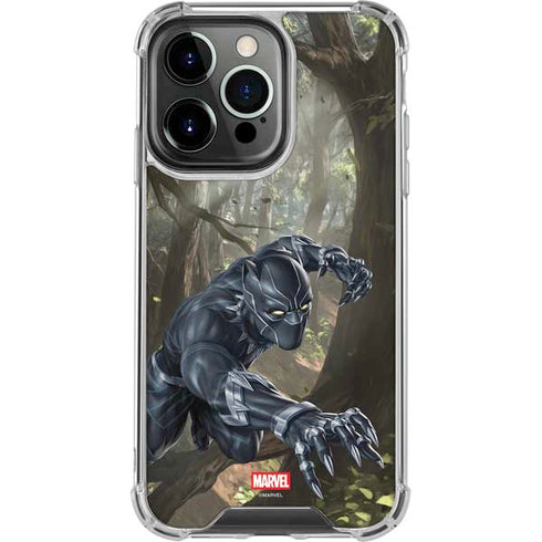 Marvel Black Panther In the Jungle iPhone 15 Pro Clear Case