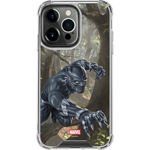 Marvel Black Panther In the Jungle iPhone 15 Pro Max Clear Case