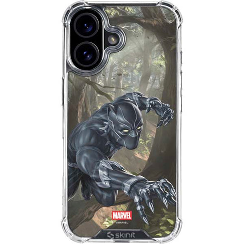 Marvel Black Panther In the Jungle iPhone 16 Plus Clear Case
