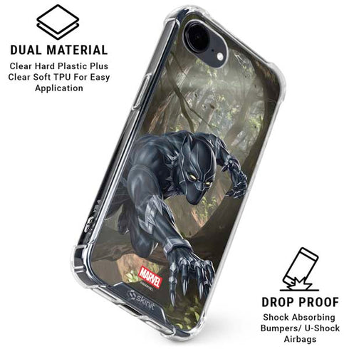 Marvel Black Panther In the Jungle iPhone 16e Clear Case