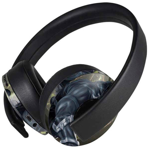 Marvel Black Panther In the Jungle PlayStation 4 Gold Wireless Headset Skin