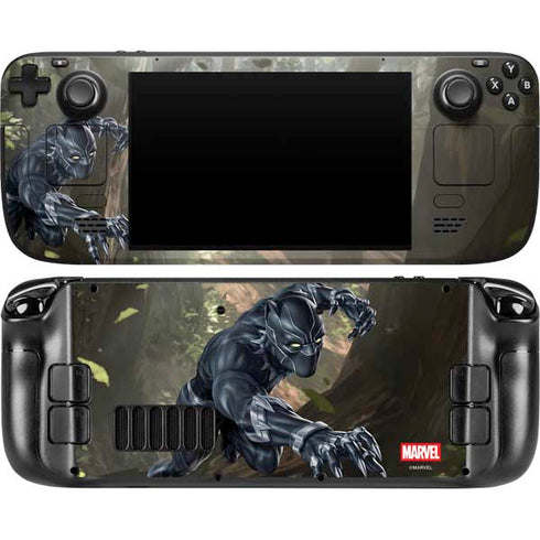Marvel Black Panther In the Jungle Steam Deck Handheld Gaming Computer OLED Skin