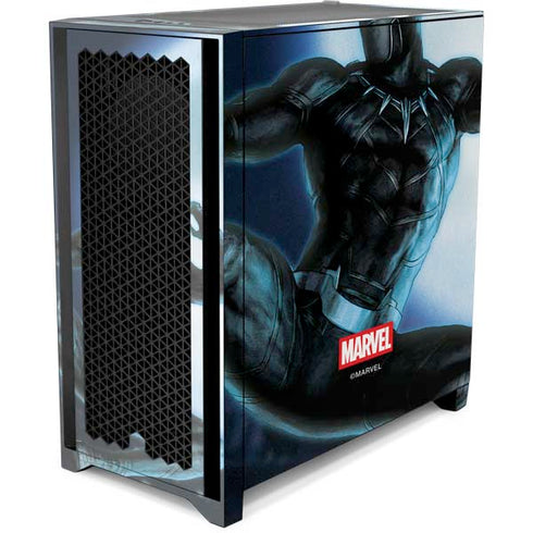 Marvel Black Panther Jumping Through Air Corsair 4000D Tempered Glass Mid-Tower ATX Case Skin